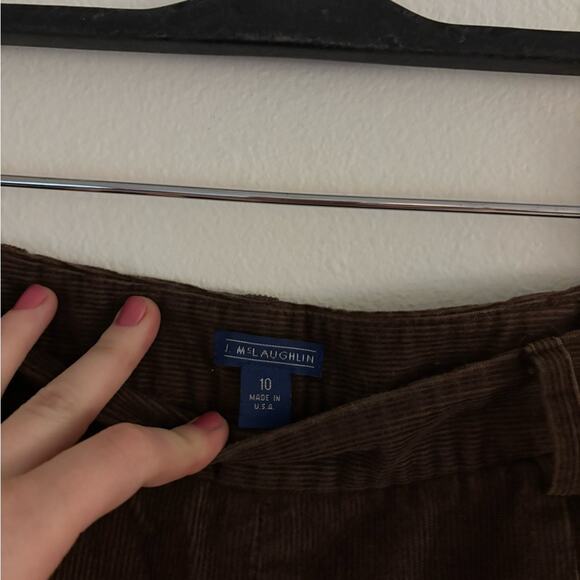 J.McLaughlin Brown Corduroy Straight Leg Pull On Pants Size 10 - Picture 4 of 8